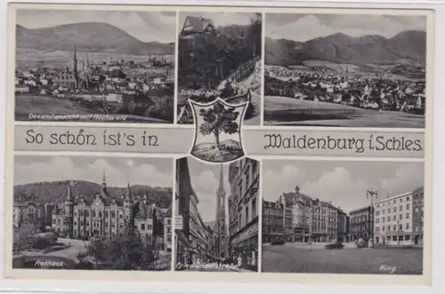 29358 Mehrbild Ak So schön ist's in Waldenburg Walbrzych in Schlesien 1941