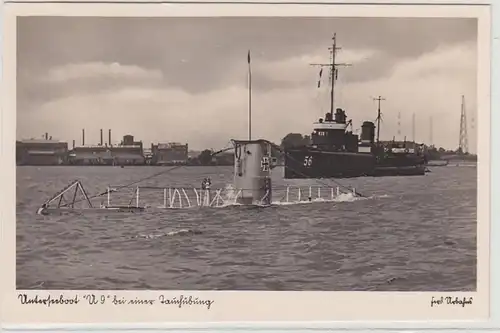 70236 Ak sous-marin 'U 9' lors d'un exercice de plongée vers 1930