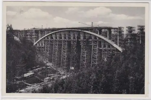 95646 AK Eisenbetonbogenbrücke über das Teufelstal bei Hermsdorf um 1940