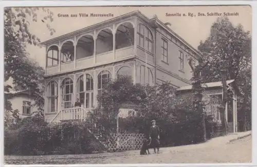 95509 Ak Balte Sassnitz sur Rügen - Grus de la Villa océan onde vers 1910