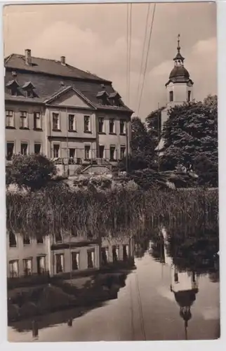 95467 Ak Deutzen Bez. Leipzig Krankenhaus und Kirche um 1950