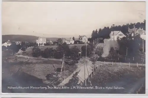 95393 Ak Höhenluftkurort Masserberg, Villenviertel, Blick vom Hotel Daheim 1928