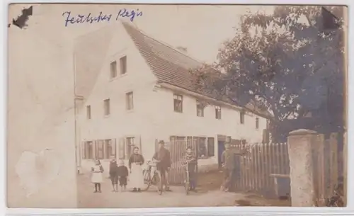 95358 Ak Regis-Breitingen Bauernhaus der Familie Feulscher um 1910