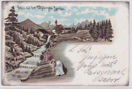 95295 Ak Gruss aus dem Thüringer Lande 1898
