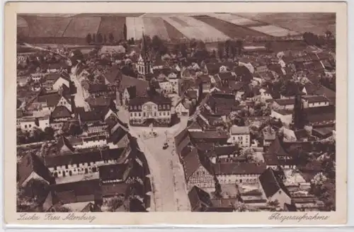 95207 Ak Lucka Kreis Altenburg Fliegeraufnahme um 1930