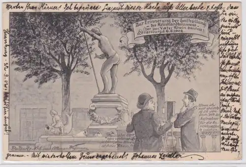 95161 Ak Pour commémorer la révélation de la fontaine Reinhard Strasbourg 1902