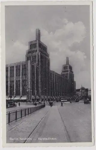 95052 Ak Berlin Neukölln Karstadthaus et tramway vers 1930