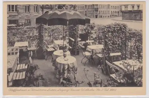 94285 AK Leipzig Kaffeehaus und Konditorei Lutze Kaiser-Wilhelm-Str. 2 um 1920