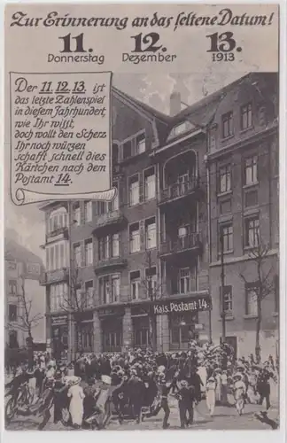 90642 AK Leipzig - Carte d'annulation de la date 11.12.13 Bureau de poste 14 - Célébration en 1913