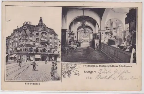 89065 Mehrbild Ak Stuttgart Friedrichsbau 1912