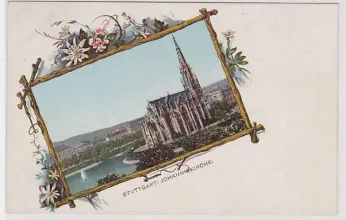 87033 Cadre Ak Stuttgart Gouisekirche vers 1900