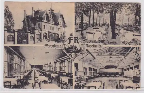 85857 Mehrbild Ak Leipzig Restaurant Forsthaus Raschwitz 1919