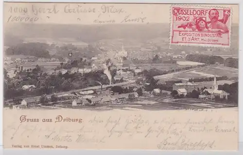 83061 Ak Gruß aus Driburg Totalansicht 1902