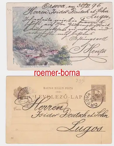 82593 Ganzsachen Postkarte Herkulesfürdö Bains d'Herkulesfürdö Rumänien 1896