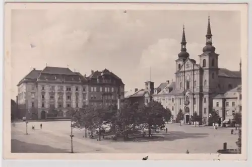 82589 Ak Iglau Jihlava dans Moravie Place du marché avec l'église St. Ignaz 1938
