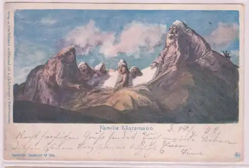 81663 Ak Berchtesgaden Vues de montagne Famille Watzmann 1902