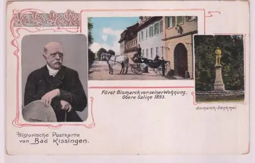 80573 AK Bad Kissingen Prince Bismarck devant sa maison, Monument Bismars
