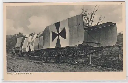 75323 Ak Flugzeug Beförderung mit LKW, Postkarte der Ostpreußenhilfe 1915