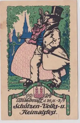 66514 Ak Schützen-Volks- und Heimatfest Wilsdruff 1924