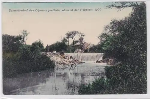 65828 AK Dammüberlauf Otjiwarongo-Rivier während Regenezeit dt. Südwestafrika