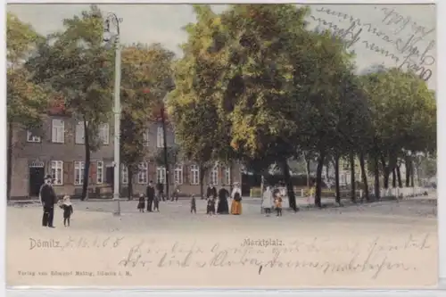 39335 Ak Dömitz à Mecklembourg - Vue sur la place du marché 1905