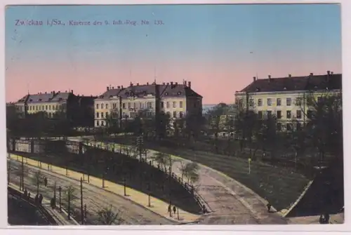 16928 Ak Zwickau in Sachsen Kaserne des 9. Infanterie-Regiment Nr. 133 1914