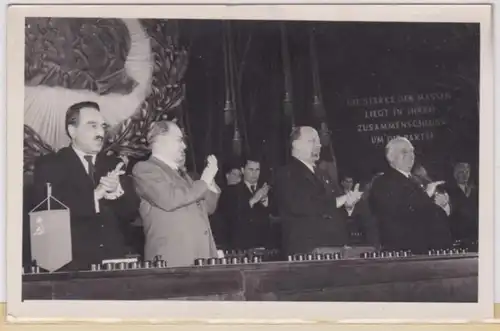 15501 Foto Ak IV. Parteitag der SED in Leipzig Parteivorsitzende 1954