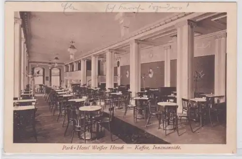 14195 Ak Dresden Parkhotel Weißer Hirsch Kaffee Innenansicht 1915