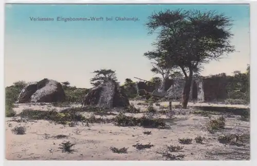 13401 Ak Départ du chantier indigène chez Okahandja Allemand Sud-Ouest Afrique