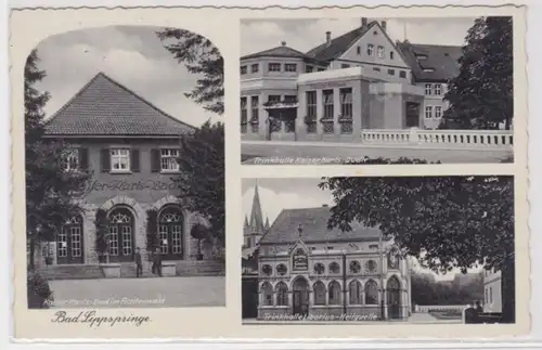 08553 Mehrbild Ak Bad Lippspringe Kaiser-Karls-Bad, Trinkhalle usw. 1938