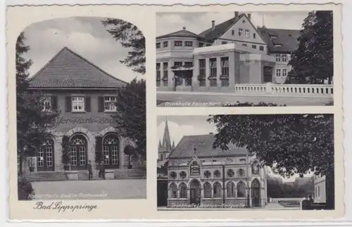 08553 Multi-image Ak Bad Lippspringe Kaiser-Karls-Bad, Salle de thé, etc. 1938