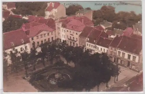 00232 Ak Uerdingen Marché de la vue des oiseaux 1918