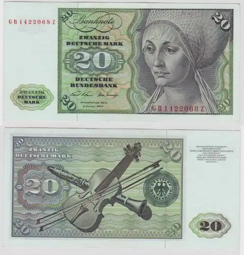 T148523 Banknote 20 DM Deutsche Mark Ro. 271a Schein 2.Jan. 1970 KN GB 1422068 Z