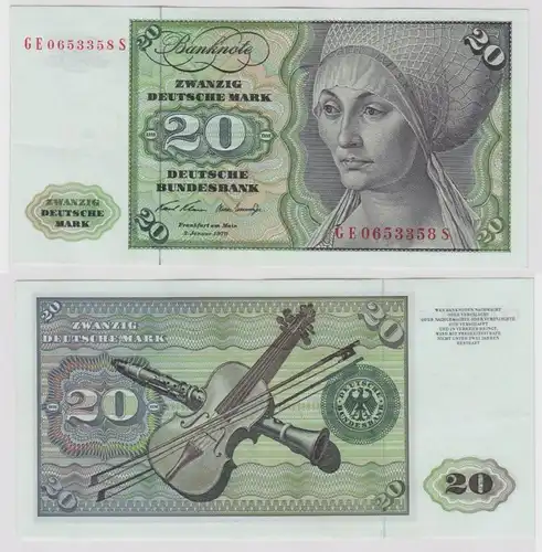 T148434 Banknote 20 DM Deutsche Mark Ro. 271b Schein 2.Jan. 1970 KN GE 0653358 S