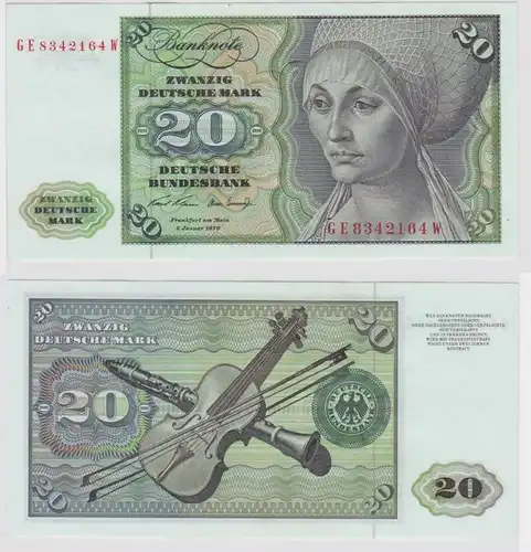 T148360 Banknote 20 DM Deutsche Mark Ro. 271b Schein 2.Jan. 1970 KN GE 8342164 W