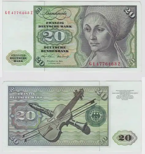 T148338 Banknote 20 DM Deutsche Mark Ro. 271b Schein 2.Jan. 1970 KN GE 4776463 Z