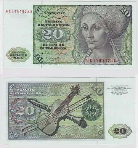 T148337 Banknote 20 DM Deutsche Mark Ro. 271b Schein 2.Jan. 1970 KN GE 1765578 K