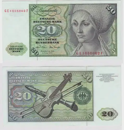 T148295 Banknote 20 DM Deutsche Mark Ro. 271b Schein 2.Jan. 1970 KN GE 1658062 F