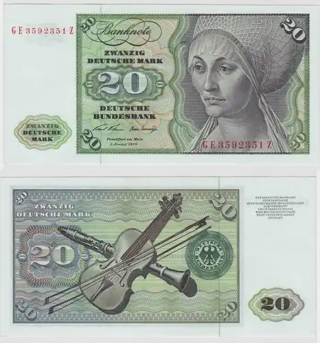 T148269 Banknote 20 DM Deutsche Mark Ro. 271b Schein 2.Jan. 1970 KN GE 3592351 Z