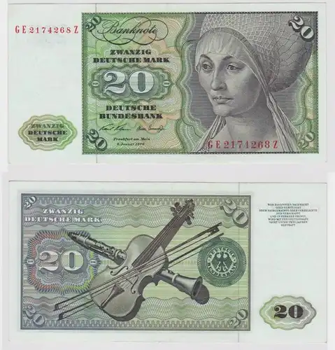 T148267 Banknote 20 DM Deutsche Mark Ro. 271b Schein 2.Jan. 1970 KN GE 2174268 Z