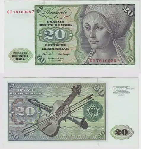 T148241 Banknote 20 DM Deutsche Mark Ro. 271b Schein 2.Jan. 1970 KN GE 7910988 Z