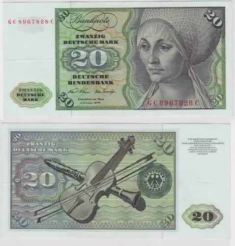 T148005 Banknote 20 DM Deutsche Mark Ro. 271a Schein 2.Jan. 1970 KN GC 8967828 C