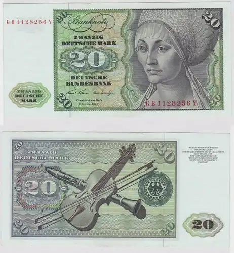 T148004 Banknote 20 DM Deutsche Mark Ro. 271a Schein 2.Jan. 1970 KN GB 1128256 Y