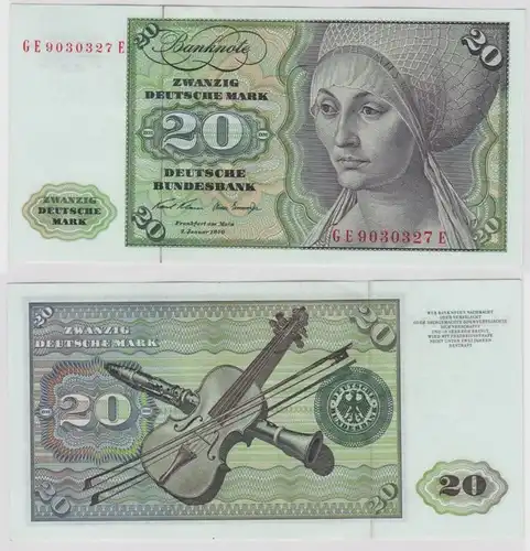 T147887 Banknote 20 DM Deutsche Mark Ro. 271b Schein 2.Jan. 1970 KN GE 9030327 E