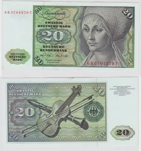 T147844 Banknote 20 DM Deutsche Mark Ro. 271a Schein 2.Jan. 1970 KN GB 3704279 T