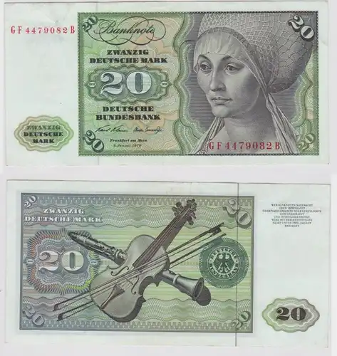 T147834 Banknote 20 DM Deutsche Mark Ro. 271b Schein 2.Jan. 1970 KN GF 4479082 B