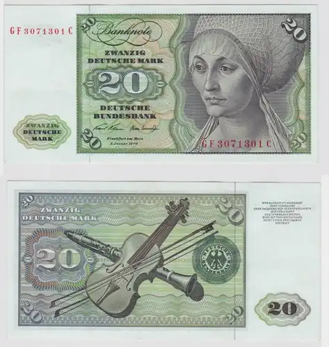 T147823 Banknote 20 DM Deutsche Mark Ro. 271b Schein 2.Jan. 1970 KN GF 3071301 C