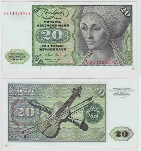 T147797 Banknote 20 DM Deutsche Mark Ro. 271a Schein 2.Jan. 1970 KN GB 1422558 Z