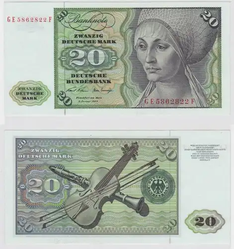 T147766 Banknote 20 DM Deutsche Mark Ro. 271b Schein 2.Jan. 1970 KN GE 5862822 F