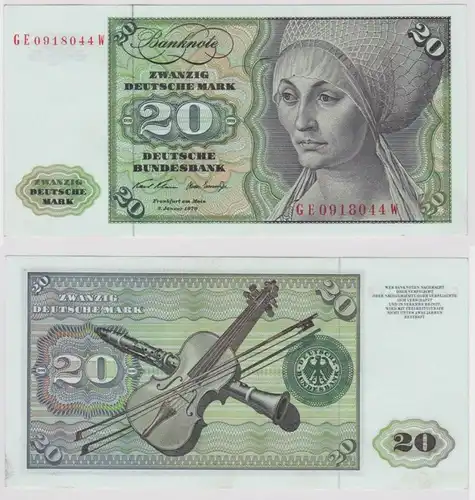 T147739 Banknote 20 DM Deutsche Mark Ro. 271b Schein 2.Jan. 1970 KN GE 0918044 W